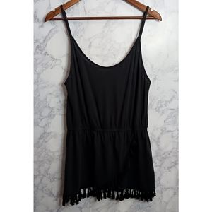 Victoria's Secret Mini Dress Women Size M Black Elastic Waist Beachy Summer